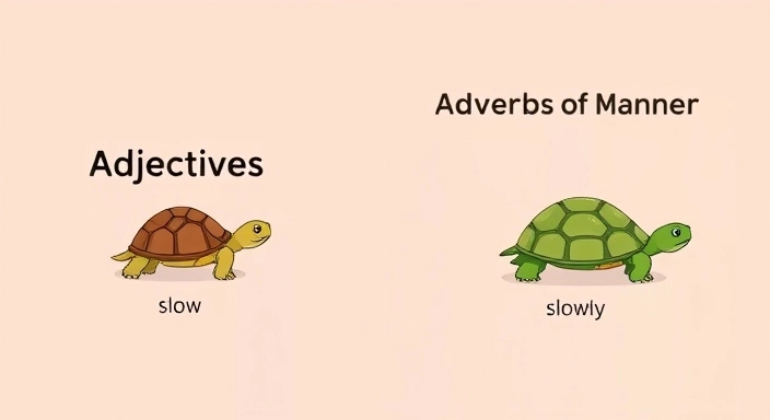 Adverbs of manner (slowly) – or adjectives (slow)?