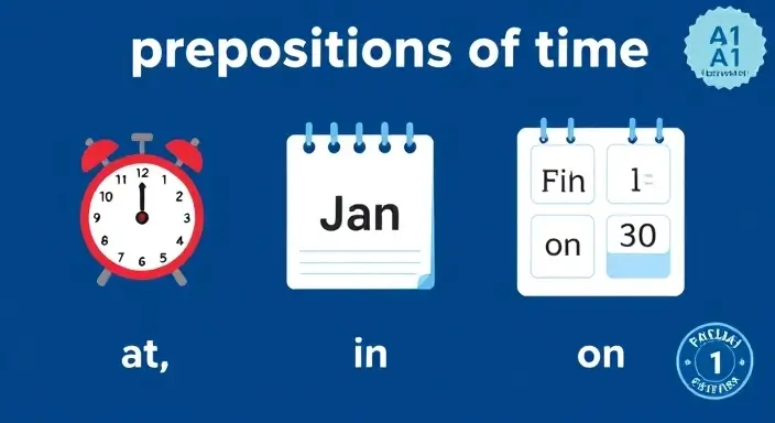 At, in, on – prepositions of time